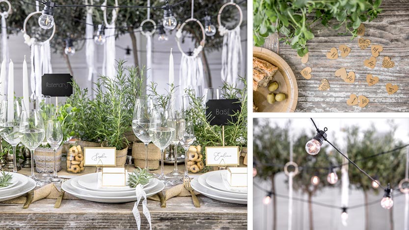 Italienskt jordnära bröllopstema