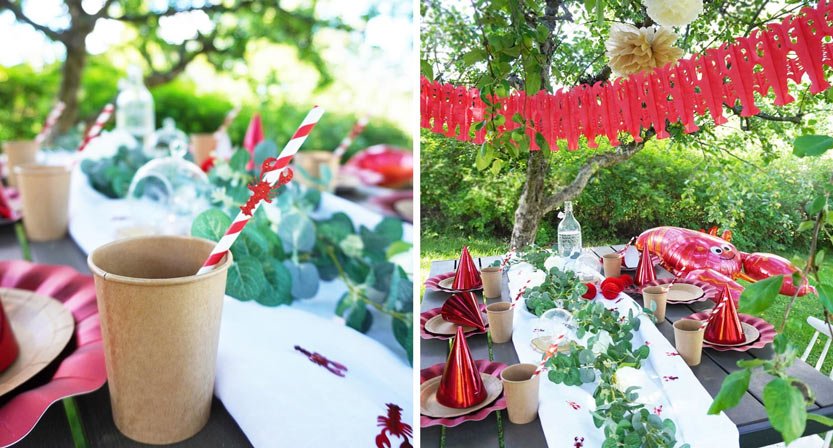 rapujuhlat koristeet ja kattaus