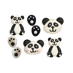 Sokerikoristeet - Panda, 8kpl