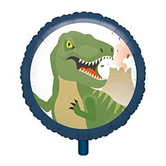 Dinosaurus pyöreä foliopallo t-rex kuvalla.
