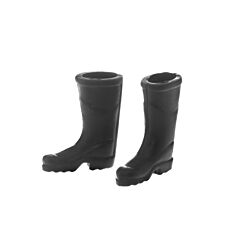 Miniatyyri mustat saappaat tonttuovien pihamaille, nukkekotiin tai pienoismaisemaan!