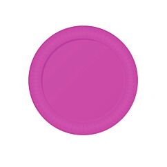 Papperstallrikar - Neonrosa, 23cm, 6-pack