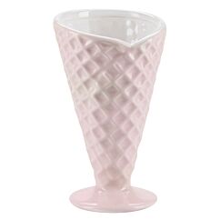 Miss Étoilen upea vaaleanpunainen keraaminen jäätelökulho.