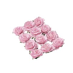 Dekorationsrosor - Rosa, 3,5cm, 12-pack