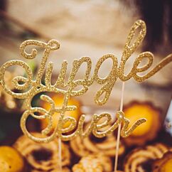 Kakkukoriste "Jungle Fever", kultaglitter.