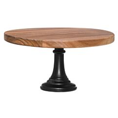 Tårtfat - Akacia/svart, 29cm