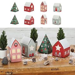 Adventskalender - Vinterhus & Julgran, 24-pack