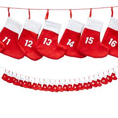 Adventskalender - Röda julstrumpor