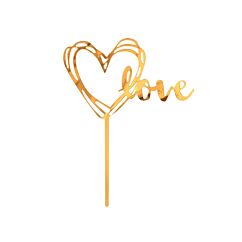 Tårtdekoration av akryl - Love, 13x10cm