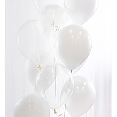 Ballongbukett - Vit
