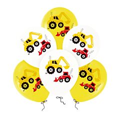 Ballonger - Arbetsmaskiner, 30cm, 6-pack