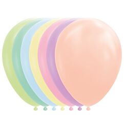Ballonger - Pastellfärger, 30cm, 50-pack