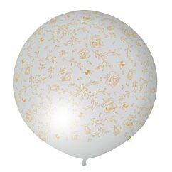 Jätteballong - Gyllene rosor, 100cm