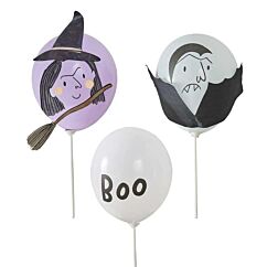 Ballonger på pinne - Cute Halloween, 5-pack