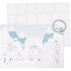 Adventskalender med egna bilder- Vinterlandskap, 3-pack