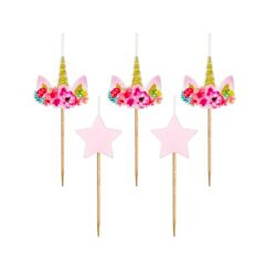 Panda aiheiset kakkukynttilät, 5 kpl.