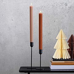 Ljus - Cosy Copper ribbad, 2-pack