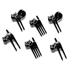 Cocktailpinnar - Svart katt, 6-pack