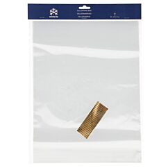 Stora cellofanpåsar 30x40 cm + förslutare, 8-pack