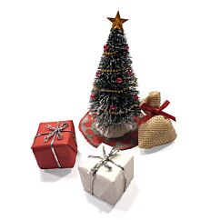 Miniatyr-set - Julgran med presenter