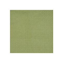 Små cocktailservetter - Olivgrön, 25-pack.