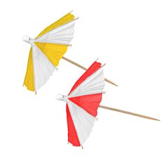 Cocktailparasoll - Randig, 10-pack, 10cm