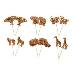 Cocktailpinnar - Savannsafari, 12-pack