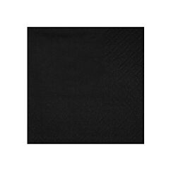 Små cocktailservetter - Svart, 25-pack