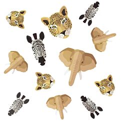 Konfetit, Safarin Eläimet, Norsu, Leopardi, Seepra