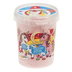 Rosa sockervadd på burk - Unicorn + klistermärke