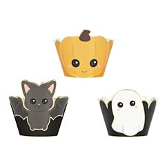 Halloween Muffinsomslag - Gulliga figurer, 6-pack
