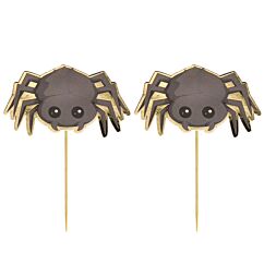  Halloween Cocktailpinnar - Gullig spindel, 10-pack