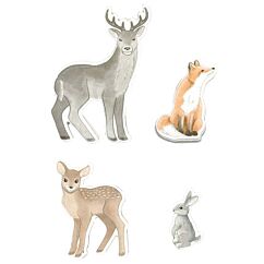 Kartongfigurer - Skogsdjur, 24-pack