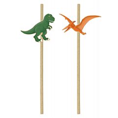 Papperssugrör - Dinosaurier, 10-pack