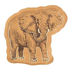 Papperstallrikar - Savannsafari, Elefant, 8-pack