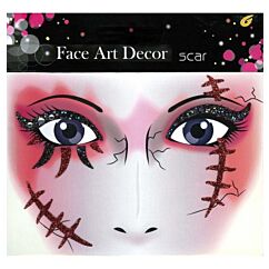 Ansiktsklistermärken - Halloween Ärr