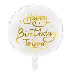 Pyöreä Foliopallo, Happy Birthday To You, 35cm