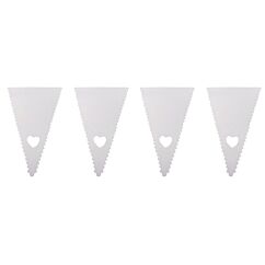 Vit flaggvimpel - Hjärtan, 3M