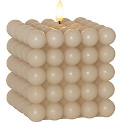 Flamme Dot LED-ljus, Beige, 12,5cm