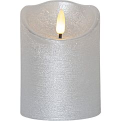 Flamme Rustic LED-ljus 10cm - Silver