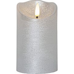 Flamme Rustic LED-ljus 12,5cm - Silver