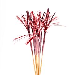 Långa dekorationspinnar - Metallic Roséguld, 10-pack