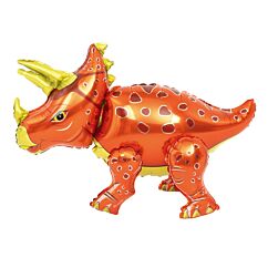Dinosaurus 3D Foliopallo - Triceratops, Turkoosi, 55x91cm