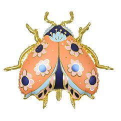 Folieballong - Färggrann nyckelpiga, 61x70cm