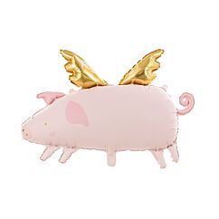 Folieballong - Flygande gris, 72x46cm