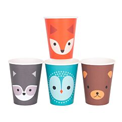 Eco Pahvilautaset Metsän Eläimet, 18cm, 8kpl