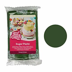 FunCakes Sugar Paste Forest Green - Metsänvihreä sokerimassa, 250g.