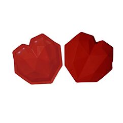 Silikonform - Stor Geometric heart, 20cm