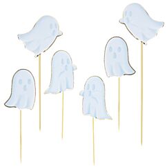 Cocktailpinnar - Pastell Halloween Spöken, 10-pack