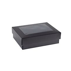 Ask med fönsterlock, 158x75x34mm - Svart, 10-pack